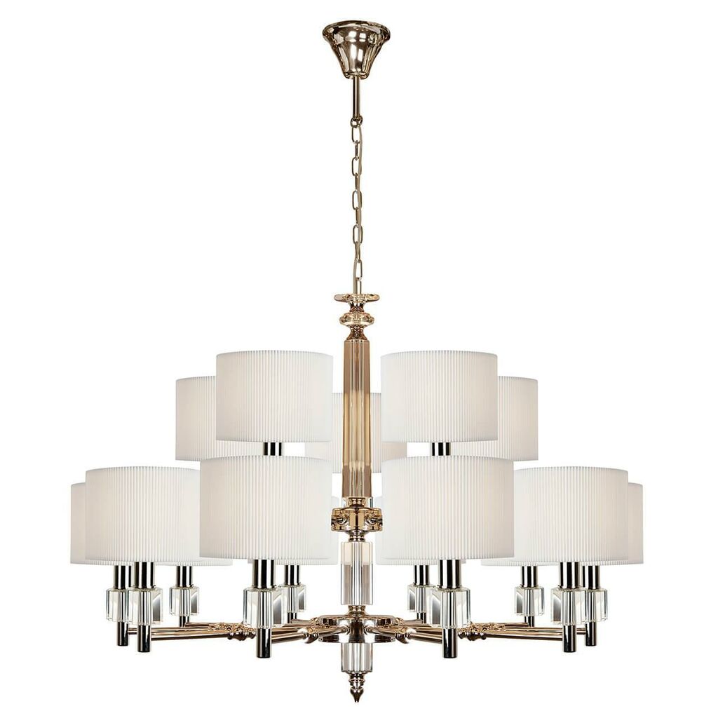 Подвесная люстра iLamp Alexa P2404-10+5 Nickel Подвесная люстра iLamp Alexa P2404-10+5 Nickel