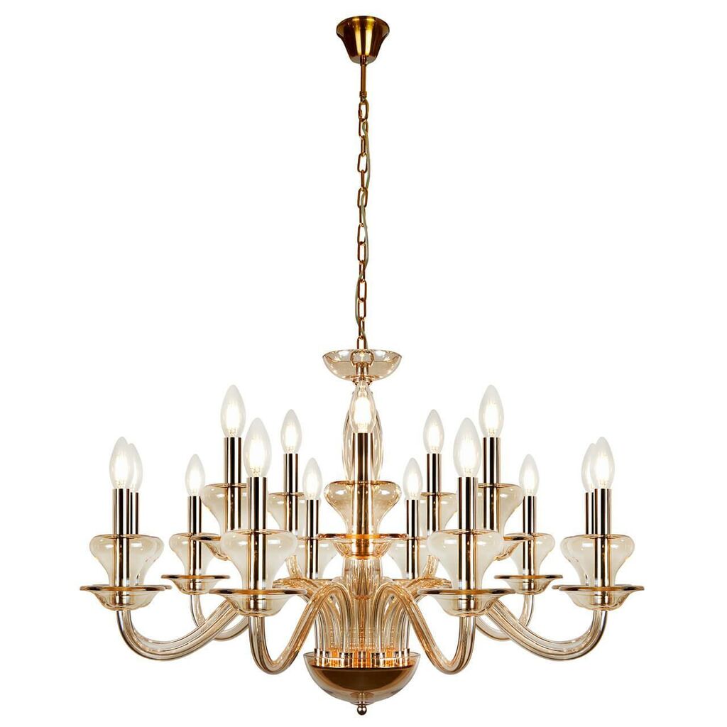 Подвесная люстра iLamp Mercury P9448-10+5 Gold Подвесная люстра iLamp Mercury P9448-10+5 Gold