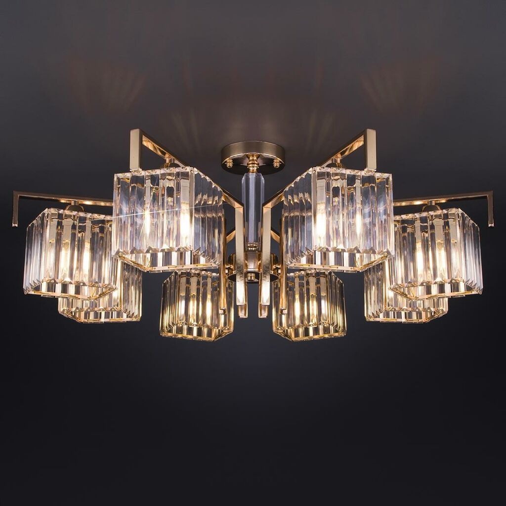 Потолочная люстра Eurosvet April 10117/8 золото/прозрачный хрусталь Strotskis Потолочная люстра Eurosvet April 10117/8 золото/прозрачный хрусталь Strotskis