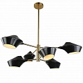 Подвесная люстра Lumina Deco Romina LDP 6037-6 BK+GD Подвесная люстра Lumina Deco Romina LDP 6037-6 BK+GD