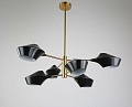 Подвесная люстра Lumina Deco Romina LDP 6037-6 BK+GD Подвесная люстра Lumina Deco Romina LDP 6037-6 BK+GD