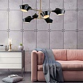Подвесная люстра Lumina Deco Romina LDP 6037-6 BK+GD Подвесная люстра Lumina Deco Romina LDP 6037-6 BK+GD