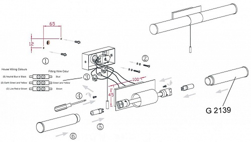 Подсветка для зеркал Odeon Light Vell 2139/2W