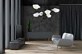 Подвесная люстра Lumina Deco Romina LDP 6037-6 WT+BK Подвесная люстра Lumina Deco Romina LDP 6037-6 WT+BK