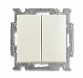 Выключатель двухклавишный ABB Basic55 10A 250V слоновая кость 2CKA001012A2148 Выключатель двухклавишный ABB Basic55 10A 250V слоновая кость 2CKA001012A2148