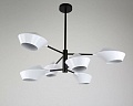 Подвесная люстра Lumina Deco Romina LDP 6037-6 WT+BK Подвесная люстра Lumina Deco Romina LDP 6037-6 WT+BK
