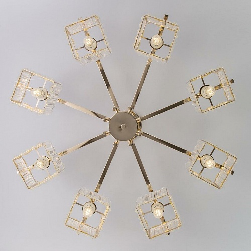 Потолочная люстра Eurosvet April 10117/8 золото/прозрачный хрусталь Strotskis