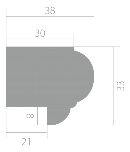 Молдинг Ultrawood арт. Trim 0003 (2440 х 38 х 33)